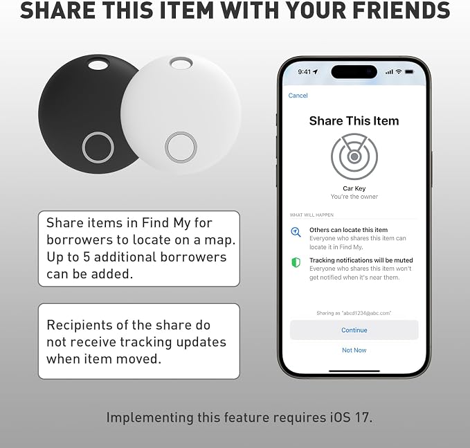 Air Tracker Tags-2 Pack, Smart Bluetooth Tracker, Compatible - Image 7