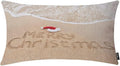 EKOBLA Merry Christmas Decorative Pillow Cushion Covers Xmas Quote Written On by EKOBLA