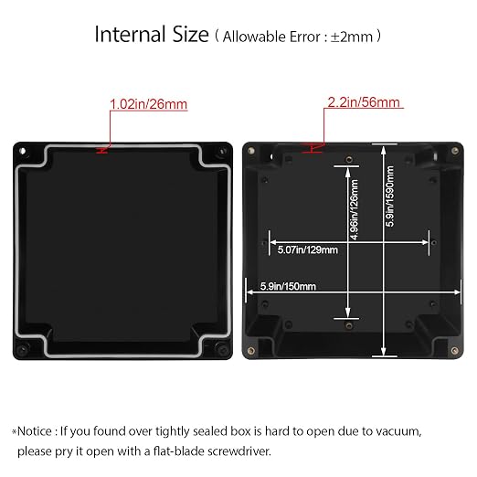 LeMotech Electrical Box ABS Plastic Project Box IP65 Waterproof Junction Box - Image 3