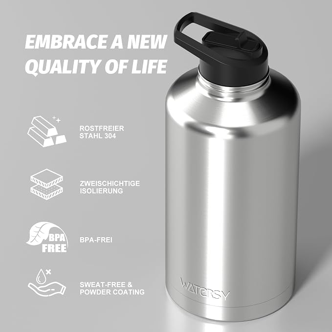 87oz Insulated Water Bottle, BPA Free&Leak Proof, 1.5 Gallon Stainless Steel - Image 8