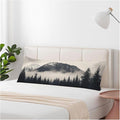 Forest Rectangle Body Pillow Covers Foggy Forest Mountain Winter 20"X54" Couch by Unknown