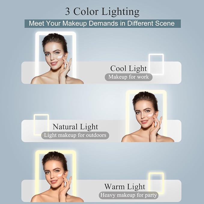 FUNTOUCH Rechargeable Travel Makeup Mirror - Image 3