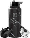 IRON °FLASK Camping & Hiking Hydration Flask - 32 oz Black Marquina by IronFlask