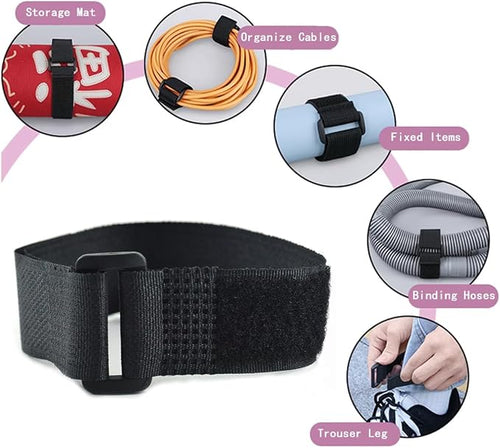 10 Pack Reusable Fastening Cable Ties and Cable Straps, Adjustable - Image 2
