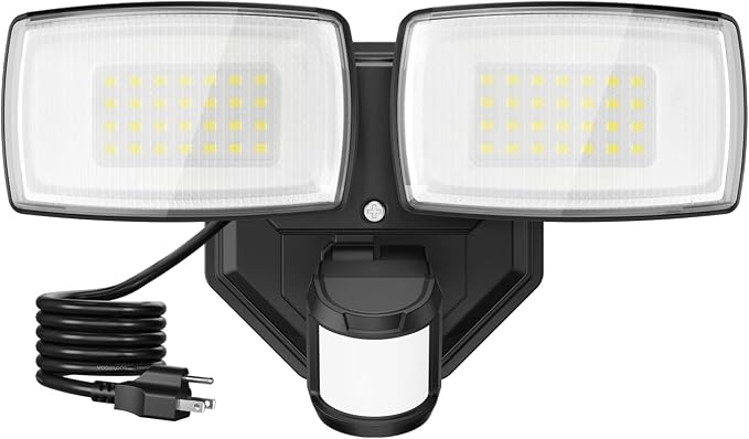 Onforu 32W Plug in Motion Sensor Lights Outdoor, 3200LM Motion Flood Light Dusk by Onforu
