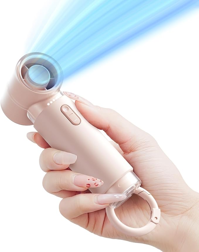 WSKEN Portable Handheld Fan, Rechargeable, 5 Speeds Mode, 20000rpm Brushless by SmartProtectionGreenerFuture