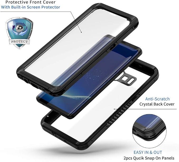 Lanhiem for Samsung Galaxy S8 Case, IP68 Waterproof Dustproof Case - Image 4