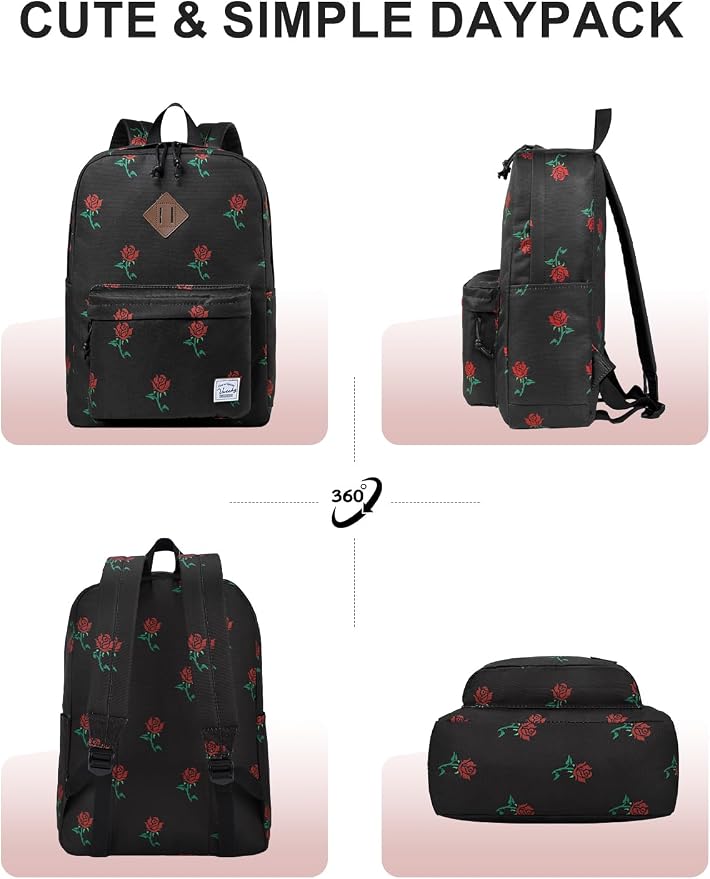 VASCHY Backpack for School, Lightweight Water Resistant Bookbag Casual Daypack - Image 6
