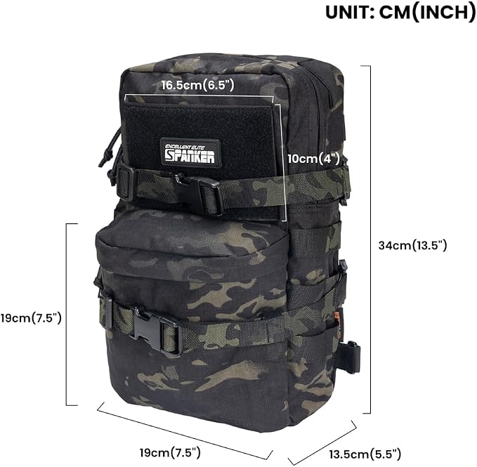 EXCELLENT ELITE SPANKER Tactical MOLLE Hydration Backpack Water Bladder Carrier - Image 2