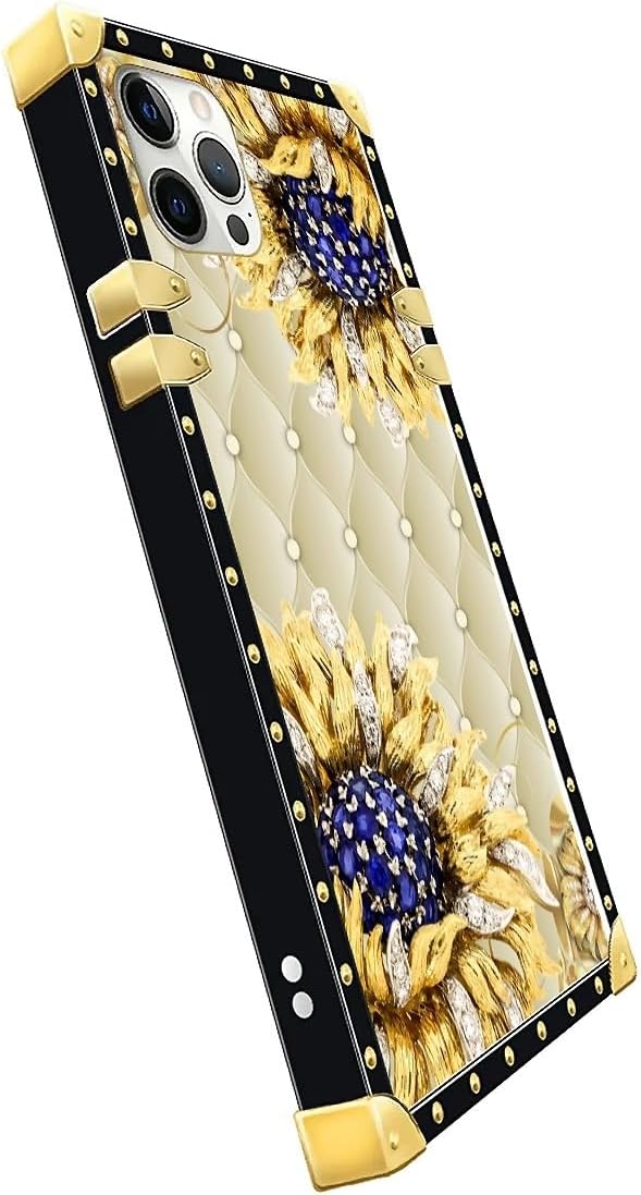 Compatible with iPhone 11 Pro Max Case, Sunflower Diamonds Leather Luxury - Image 4