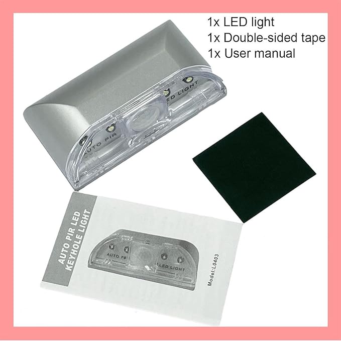 Home Keyhole Infrared PIR Wireless Auto Sensor Motion Detector LED Light lamp - Image 6