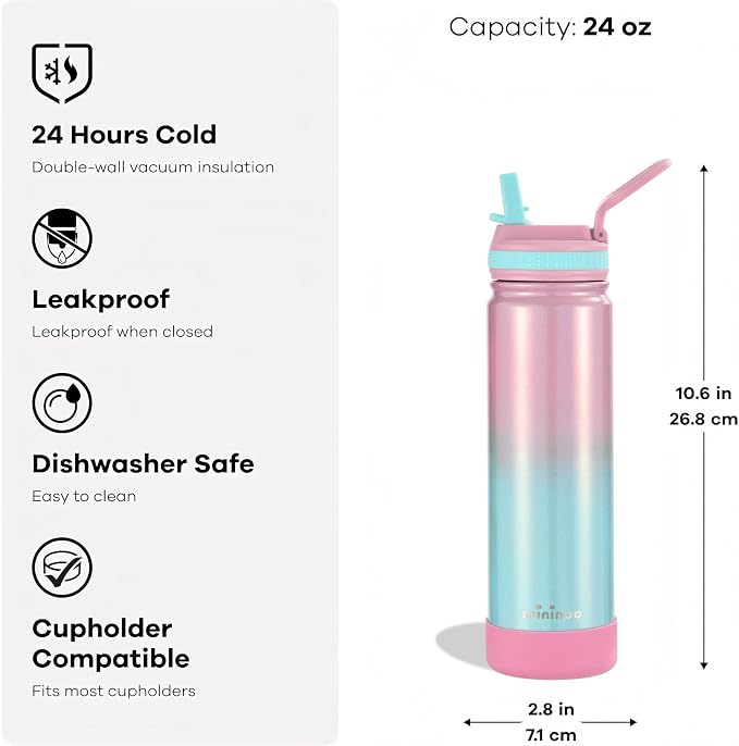 Insulated Stainless Steel Water Bottle - Image 2