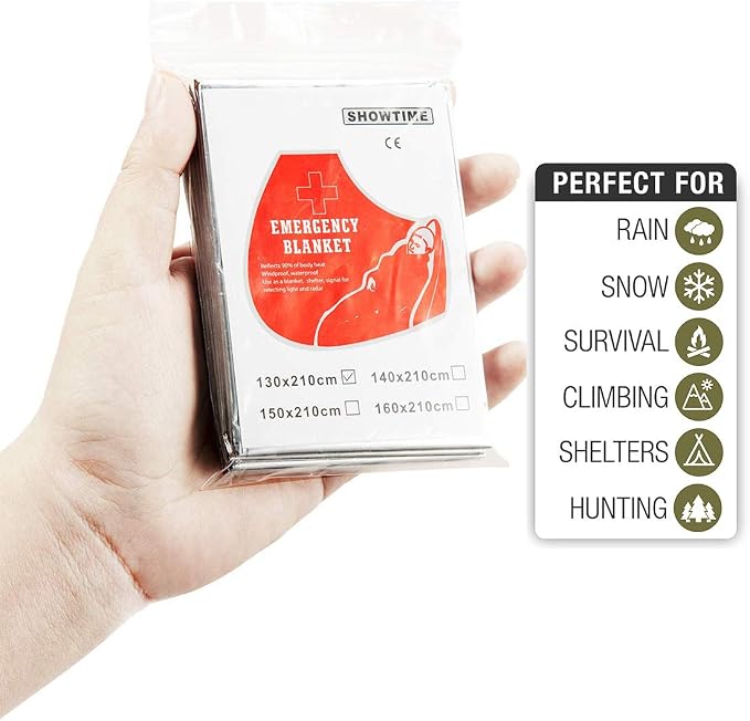 Emergency Mylar Thermal Blankets, Space Blanket Survival kit Camping Blanket - Image 9