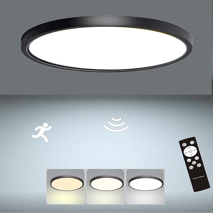 12 Inch Motion Sensor Ceiling Light Indoor Wired, Motion Activated Flush Mount by Unknown