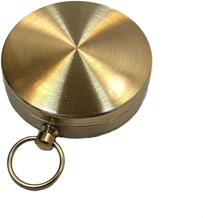Glow in the Dark Brass Pocket Compass - Image 6