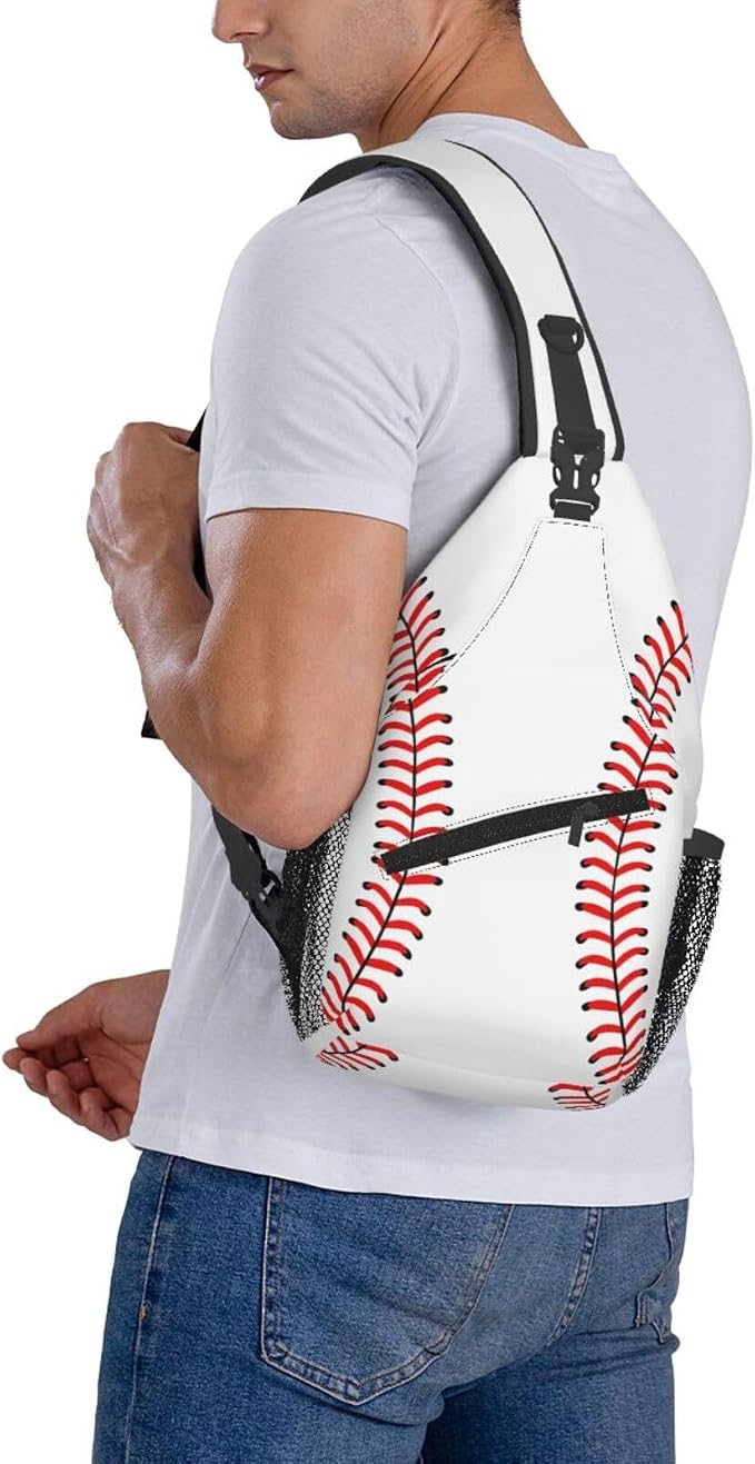 Baseball Crossbody Sling Bags for Women Men Ball Pattern - Image 7