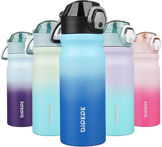 BJPKPK Water Bottle with Straw 18oz Insulated Water Bottles Reusable Stainless by BJPKPK