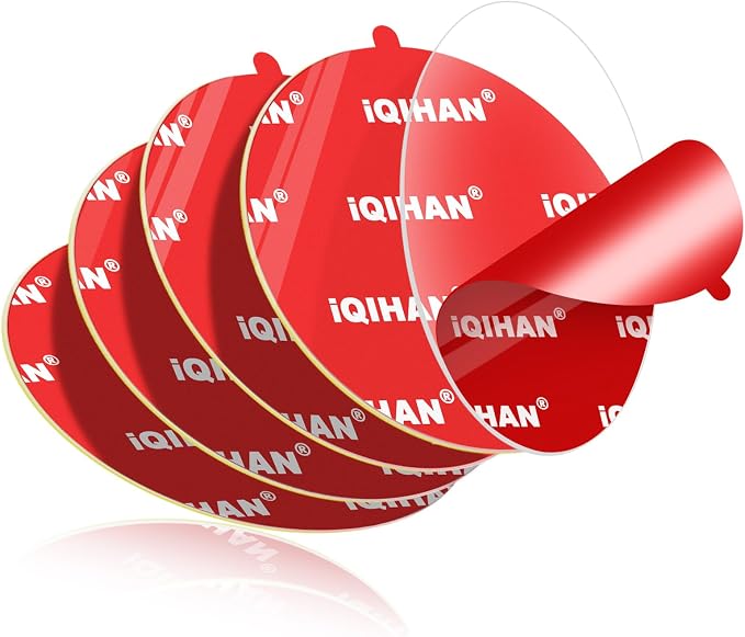 5pcs Sticky Adhesive Pads for Car Phone Mount, 70mm/ 2.76" Double-Sided Heavy by Pormkig