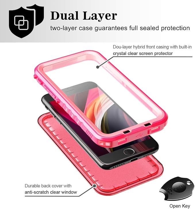 SPORTLINK Waterproof Case for iPhone SE 3rd 2022/iPhone SE 2nd 2020/iPhone 7/8 - Image 3
