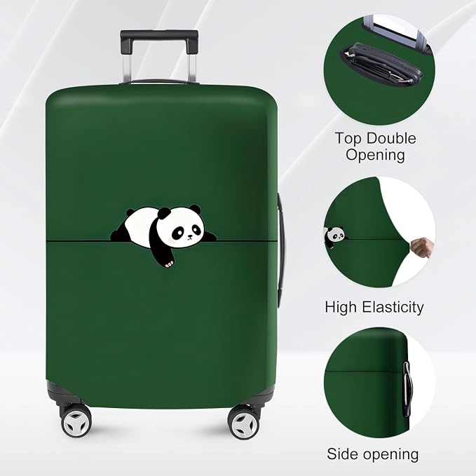 ANNA QUEEN Panda Travel Luggage Cover- Cartoon Cute Stretchable Airplane - Image 2