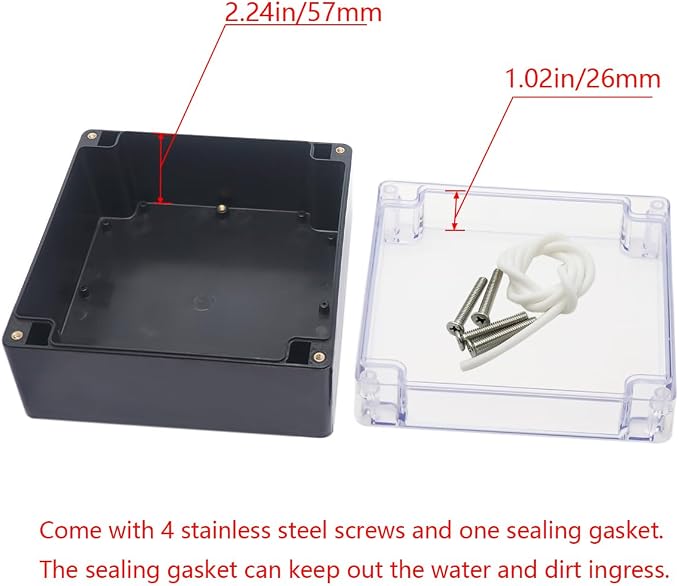 Project Box IP65 Waterproof Junction Box ABS Plastic Black Electrical Boxes DIY - Image 4
