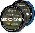 Micro Paracord, 2 Pack 1.18mm x 100ft Thin Mini Utility Braided Small Paracord by Legowitoutdoor