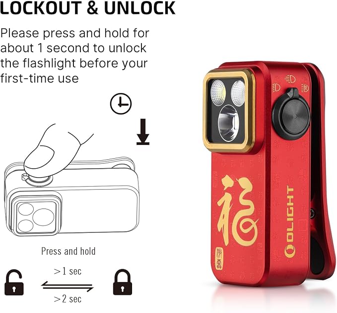 OLIGHT Oclip Pro EDC Flashlight Clip-on Light, Rechargeable 500 Lumens - Image 4