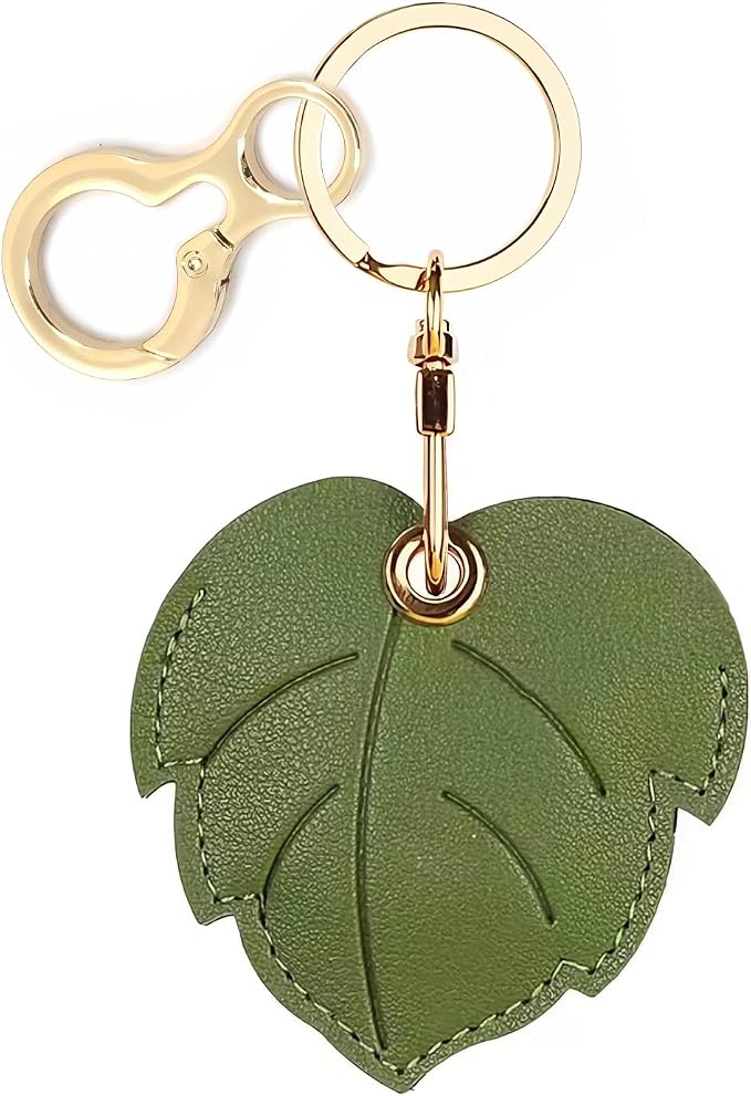 Leather Keychain Holder Case Compatible by BORKUANA