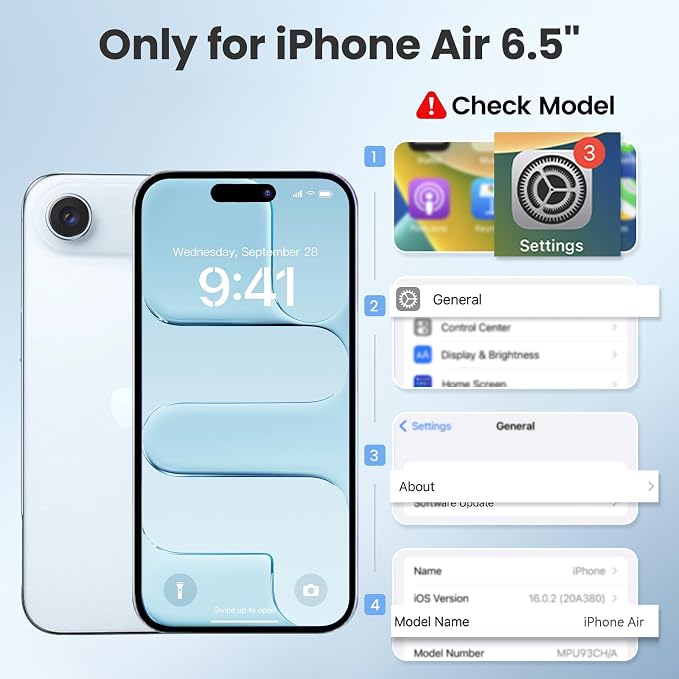 Mitywah Waterproof Case for iPhone Air, Military Grade Rugged Metal Case - Image 2