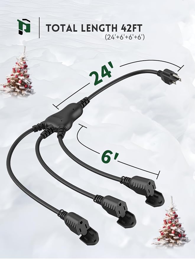 PLUGTUL 42FT Outdoor Extension Cord - Image 4