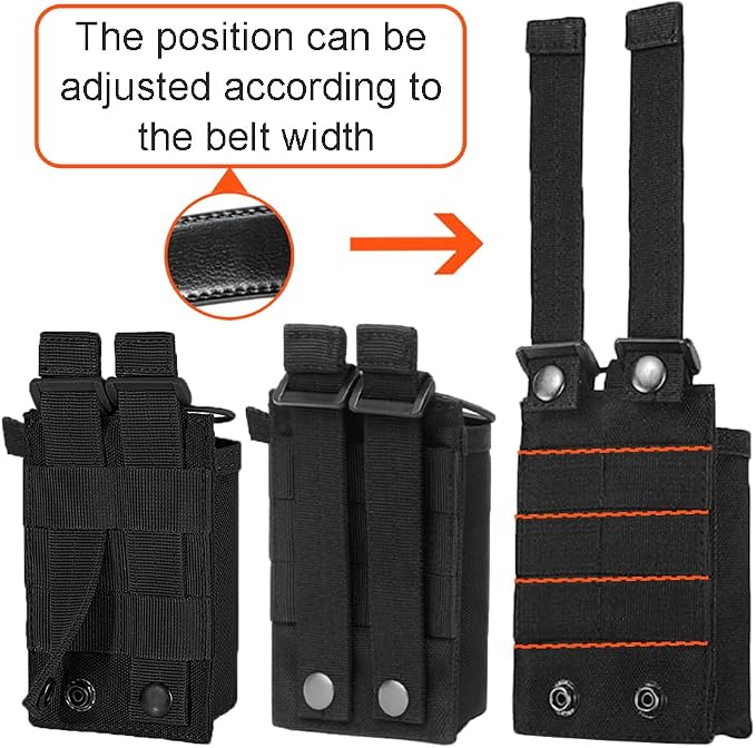 Molle Radio Pouch Tactical Radio Holder Case Radio Holster Bag Military Heavy - Image 3