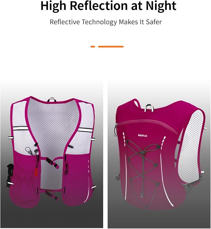 ECOHUB Running Hydration Vest Backpack, Lightweight Breathable Pack - Image 5