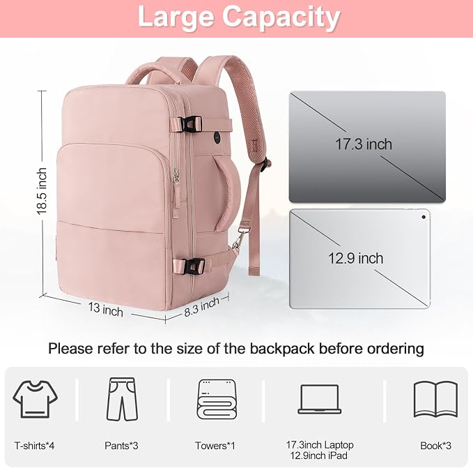 Sinaliy Travel Backpack, Carry on Flight approved Travel Bag - Image 5