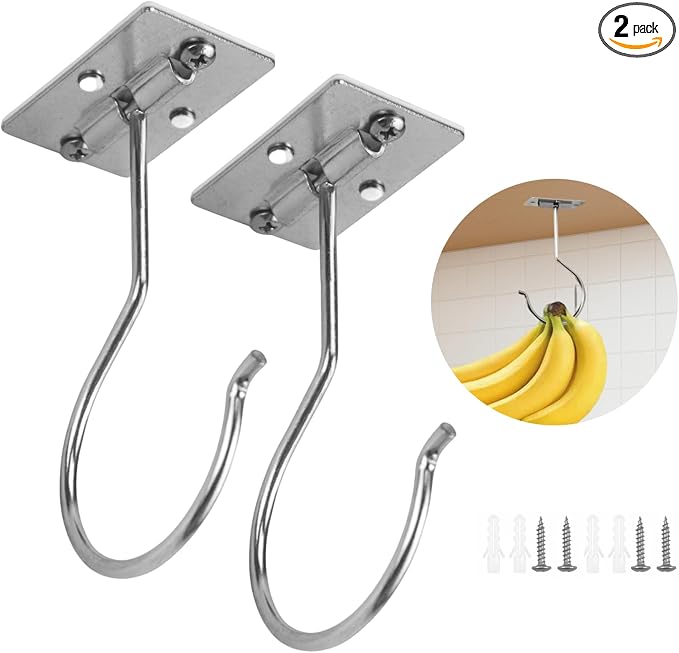 2PCS Banana Hook Under Cabinet, Adhesive Bananas Hanger by Unknown