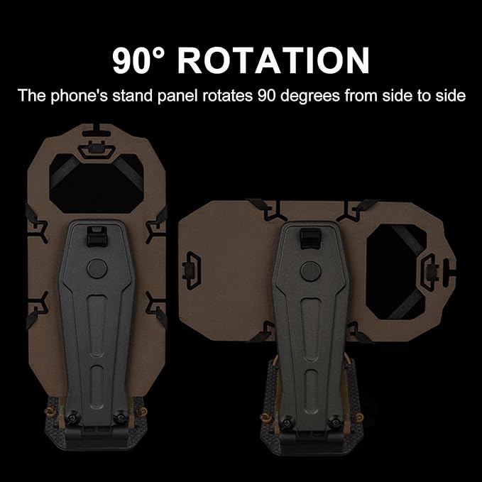 90 Degree Rotation Tactical Plate Carrier Vest Attachments Universal Phone - Image 3