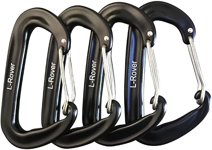 L-Rover Carabiner, 12KN Lightweight Heavy Duty Carabiner Clips, Aluminium by Ultra+Sturdy+Carabiner