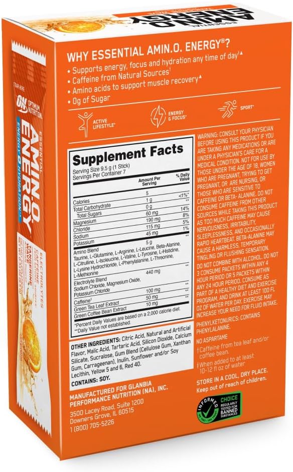 Optimum Nutrition Essential Amino Energy Plus Electrolytes Stick Packs - Image 9