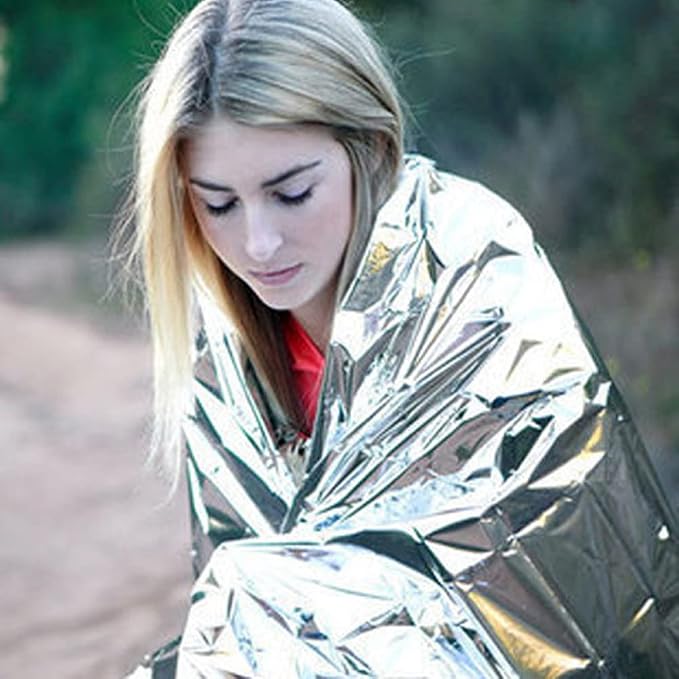 Crisonky Emergency Mylar Thermal Blankets, Designed - Image 5