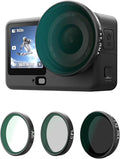 TELESIN Filter Kit for DJI Osmo Action 6 – VND 2–32 Variable ND, CPL UV Lens by telesin