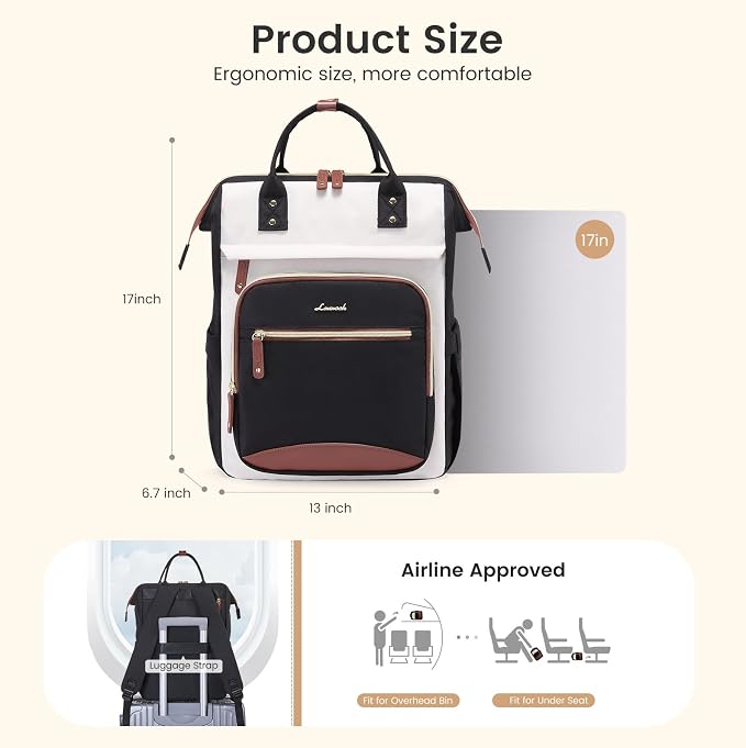 LOVEVOOK Laptop Backpack for Women Work Bag - Image 5