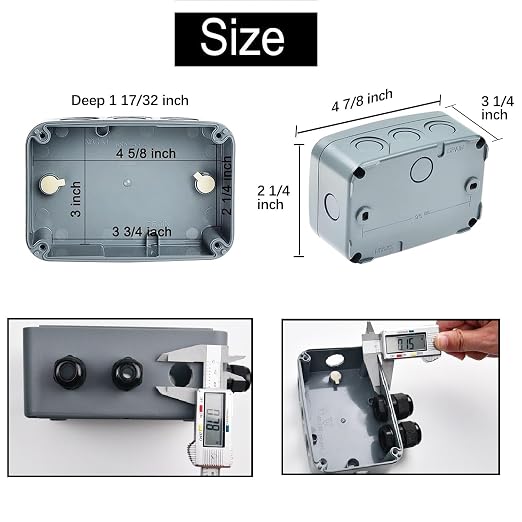 NineLeaf Outdoor Junction Box, IP66 Weatherproof Electrical Project Boxes - Image 8