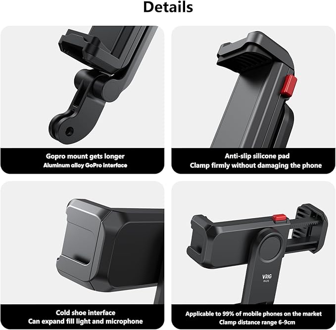 VRIG Phone Holder/Hot Shoe Mount Adapter Kit Compatible - Image 3