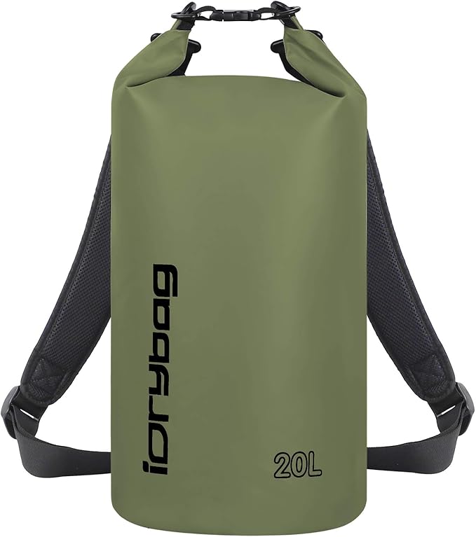 IDRYBAG Dry Bag for Kayaking Waterproof 2L/5L/10L/15L/20L, Small Dry Sack by iDrybag+