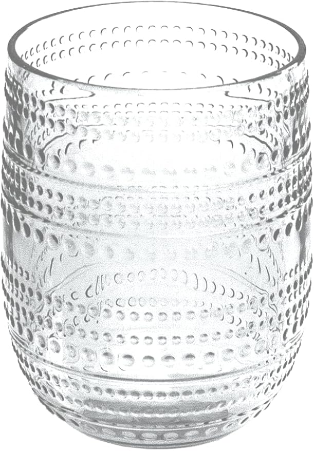Beaded 15 oz Durable Acrylic Stemless Wine Glasses, Shatter-Resistant and - Image 2