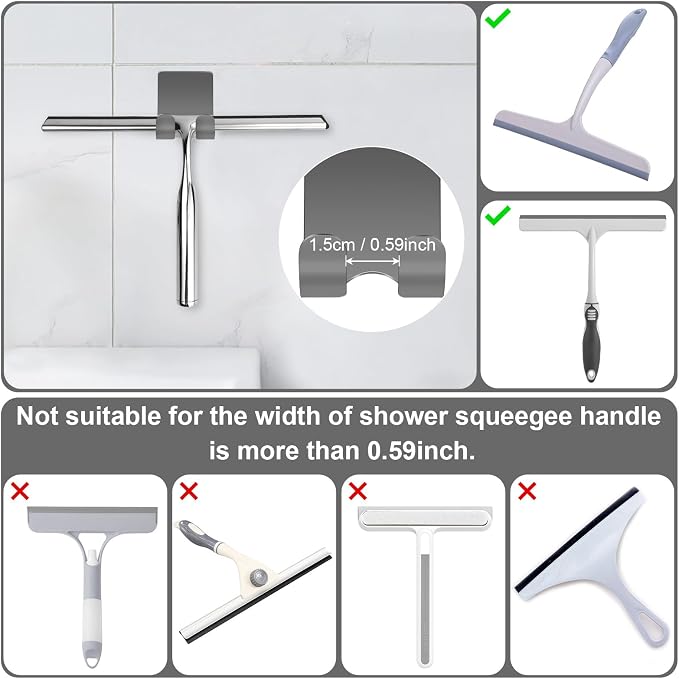 CGBE Razor Holder for Shower, 4 Packs Shaver Holder and Hooks, Self Adhesive - Image 6