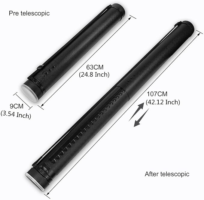 DEWEL Document Tube, Plastic Expanding Poster/Art/Document Storage Tube 24.5 to - Image 2