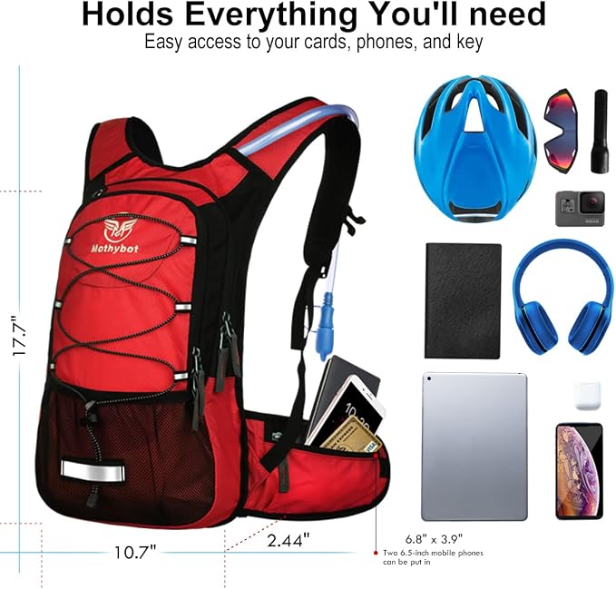Mothybot Hydration Pack, Insulated Hydration Backpack - Image 9