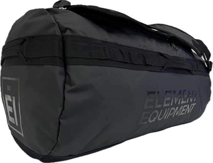 Element Equipment Trailhead Duffel Bag Shoulder Straps Waterproof Black/Black by ElementEquipment
