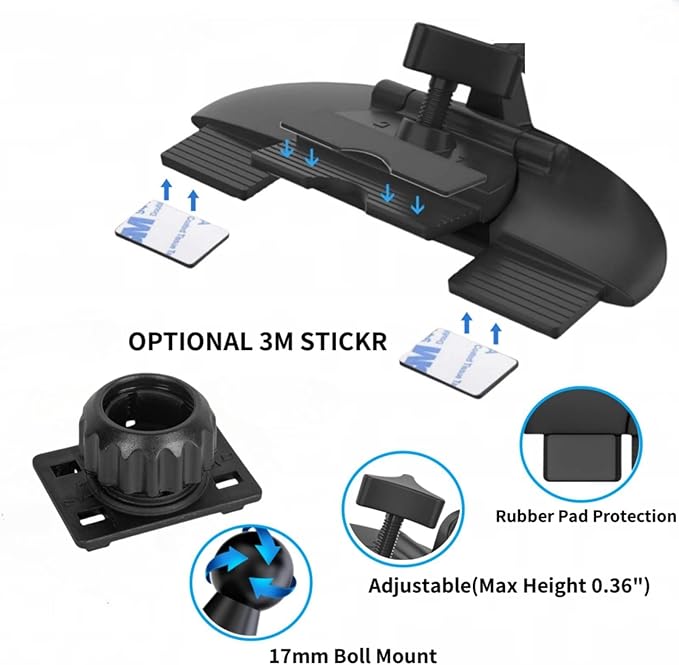 CD Slot Mount for Carplay Screen 17mm Ball Adapter - Image 5