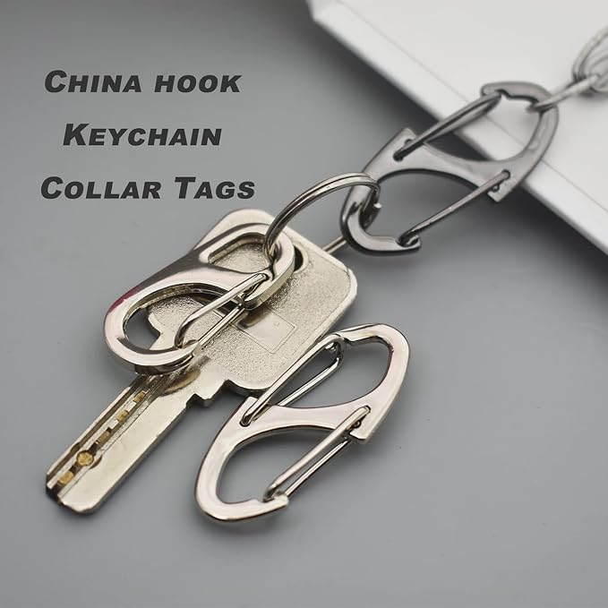 Small Carabiner Clips 1.6 inch Metal Double Sided Spring Gate Snap Hooks - Image 4